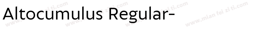 Altocumulus Regular字体转换